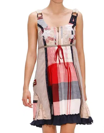 Desigual 데시구알 BON JOUR 패치워크 원피스 36