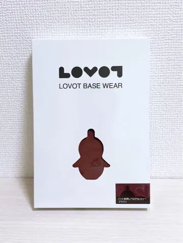 공식 LOVOT 하트 벨로아 티셔츠 브라운