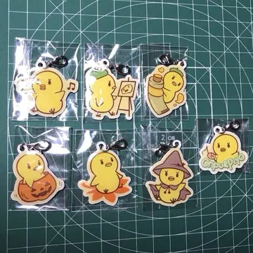 [ 7 세트 ] 피요 짱 우타프리 마스코트 캐릭터 메탈 참