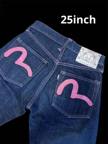 [새상품급] EVISU 핑크 갈매기 25inch 일본제 청바지