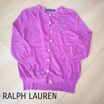 Ralph Lauren 핑크 가디건 5부 소매