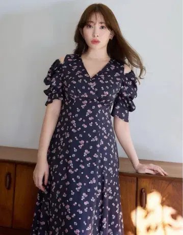 herlipto Marguerite Open Shoulder Dress
