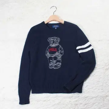 폴로베어 [ POLO RALPH LAUREN ] 코튼 니트 (L) 네이비