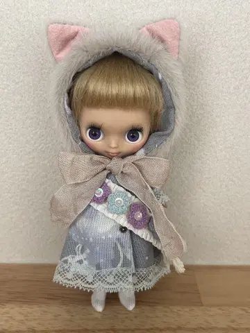 미니 브라이스 의류 인형옷 핸드메이드 고양이 고양이 귀