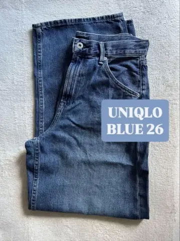 UNIQLO 배기 커브 청바지 BLUE 26