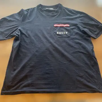BALLY 네이비 컬러 티셔츠 포켓 부착 L