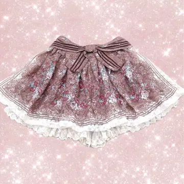 00s y2k LIZ LISA 치마바지 히메카지 리본 꽃무늬 파워네트