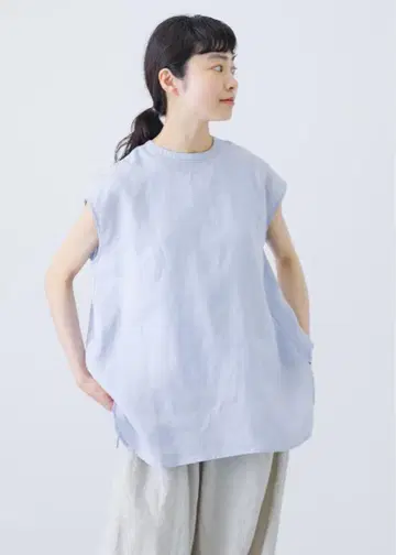 카구레 린넨 프렌치 크루넥