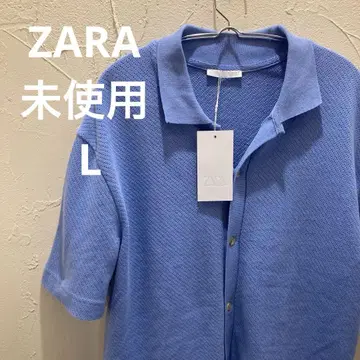 [택 포함 새상품] ZARA 파랑 메쉬 반팔 가디건 L
