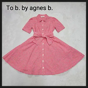 [컨디션 최상] To b.by agnes b. 셔츠 원피스 깅엄 체크