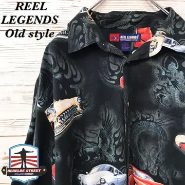 [레어] REEL LEGENDS 반팔 셔츠 알로하 셔츠 XXL HS278