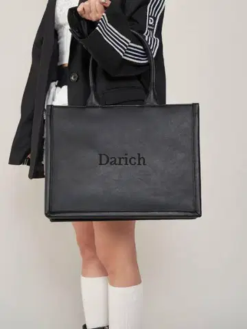 Darich 로고 가죽 토트백