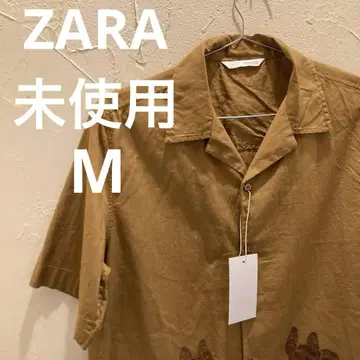 [택 포함 새상품] ZARA 반팔 셔츠 M 사이즈 꽃무늬 자수