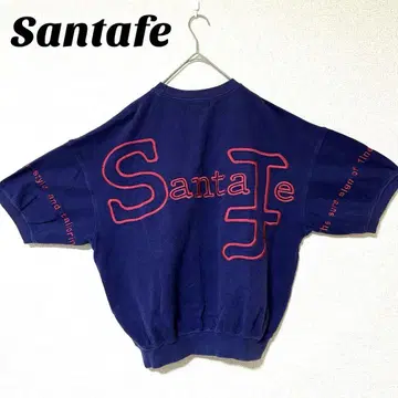 레어 산타페 Santafe 반팔 맨투맨 빅 로고 자수 L 일본제