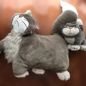 새상품급! 디즈니 루시퍼 쿠션 봉제 인형 키링