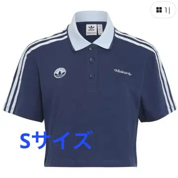 adidas 숏 슬리브 다크 블루 루즈 크롭 피케 셔츠 완판