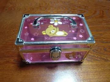 리락쿠마 베니티 케이스 클리어 핑크 헤이세이 레트로