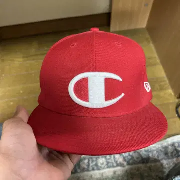 Champion 빨간색 59FIFTY 캡