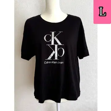 Calvin Klein Jeans 티셔츠 블랙 여성용 L 사이즈