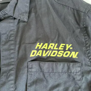 HARLEY-DAVIDSON 블랙 반팔 워크 셔츠 L