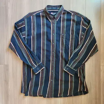 90년대 Chaps RALPH LAUREN 네이비 스트라이프 긴팔 셔츠