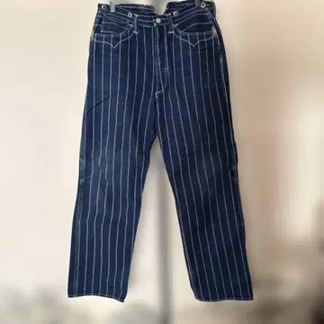 프리휠러스 UnionSpecialOveralls 스트라이프 데님 팬츠