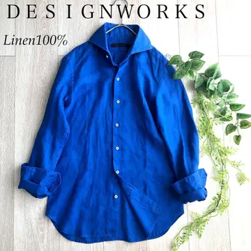 DESIGNWORKS 디자인웍스 린넨 셔츠 마 로얄 블루 S