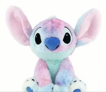 스티치 봉제 인형 파스텔 레인보우 컬러 약 28cm