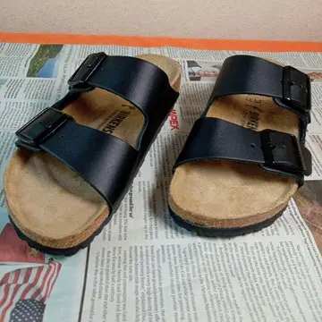 BIRKENSTOCK 애리조나 블랙 가죽 38