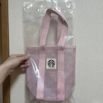 스타벅스 핑크 메쉬 백 대만 한정판 어부 백 미사용 새상품