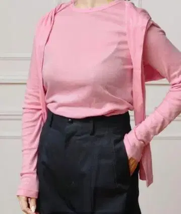 iena la boucle 시어 플라이스 롱 슬리브 T셔츠