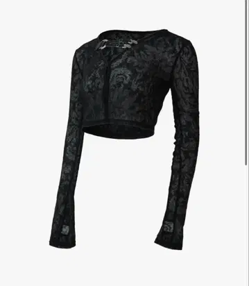 S clip cardigan cropped black