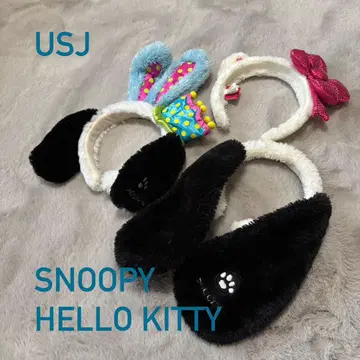USJ SNOOPY HELLO KITTY 머리띠 3점