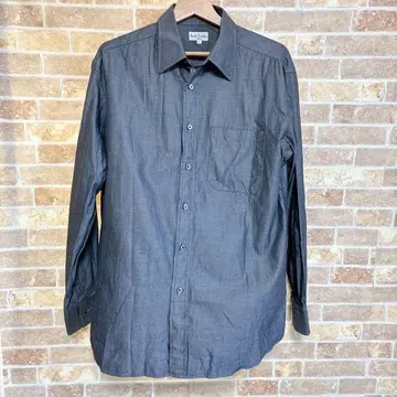 Paul Smith 다크 그레이 긴팔 셔츠 헤링본 L