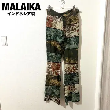 마라이카 유일무이 에스닉 팬츠 아시안 패치워크 디자인 여성용