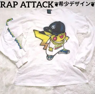 레어 디자인 RAP ATTACK 긴팔 티셔츠 피카츄 Y2K