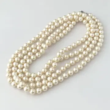 MAJORICA 마조리카 펄 롱 목걸이 진주 silver