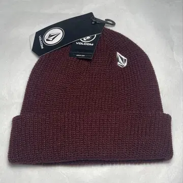 VOLCOM 버건디 니트 모자 ONE SIZE