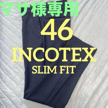 INCOTEX 슬림 핏 팬츠 46 BLUE