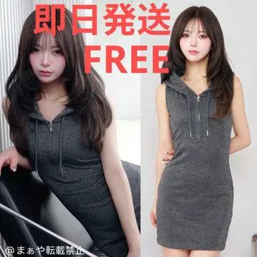당일 발송 Darich 다리치 라메 맨투맨 미니 원피스 C-GRY