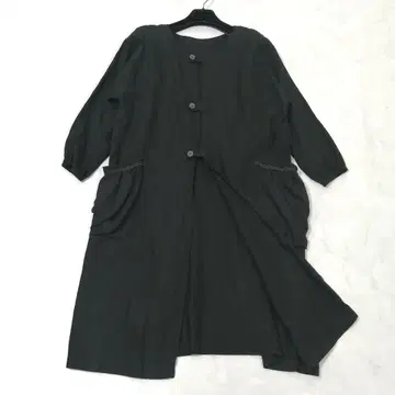 새상품급 베리떼꾸르 린넨100 롱 원피스 2way 블랙 F