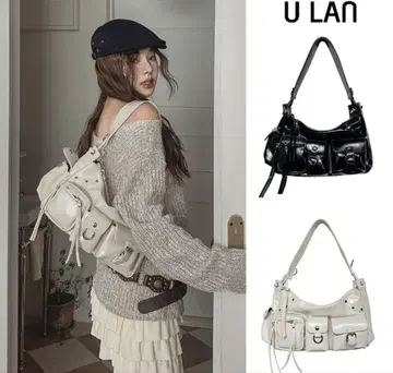 U LAN Earth 3 포켓 숄더 Bag 아이보리
