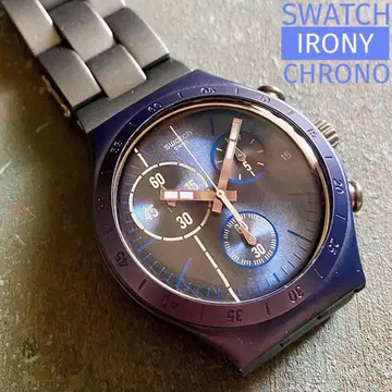 SWATCH (스와치) [ IRONY CHRONO ] 블루 알루미늄