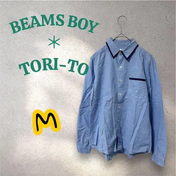 BEAMS BOY * TORI-TO 빔즈보이 라이트 블루 셔츠 M