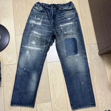 SAPEUR 데미지 가공 데님 팬츠
