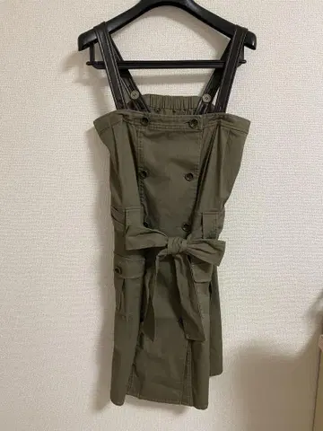 올리브 슬리브리스 미니 원피스