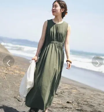[수분 흡수 속건성 접촉 냉감] 랜드 앤 워터 프론트 개더 원피스