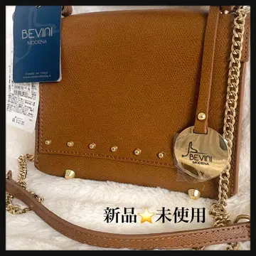 [택 포함 새상품] 레어템 BEVINI 이탈리아제 체인 숄더 소가죽 백