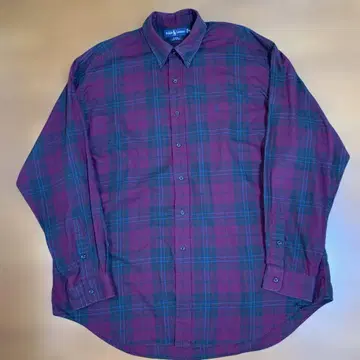 Ralph Lauren Blake 체크 무늬 버튼 다운 셔츠 XL 사이즈