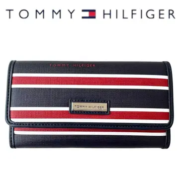 Tommy Hilfiger 장지갑 스트라이프 네이비